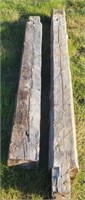 (2) Hand Hewn Beams from Cabin in Buffalo Area