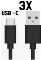 3X USB-C TO USB CHARGE CABLES /-3 FOOT 

NEW in
