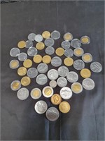 Group of vintage foreign coins / group lot /