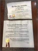 2 Diplomas (Ohio State & Cornell)