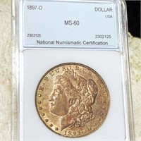 1897-O Morgan Silver Dollar NNC - MS60