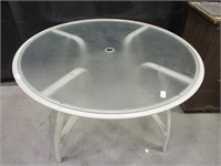 Glass Topped Patio Table