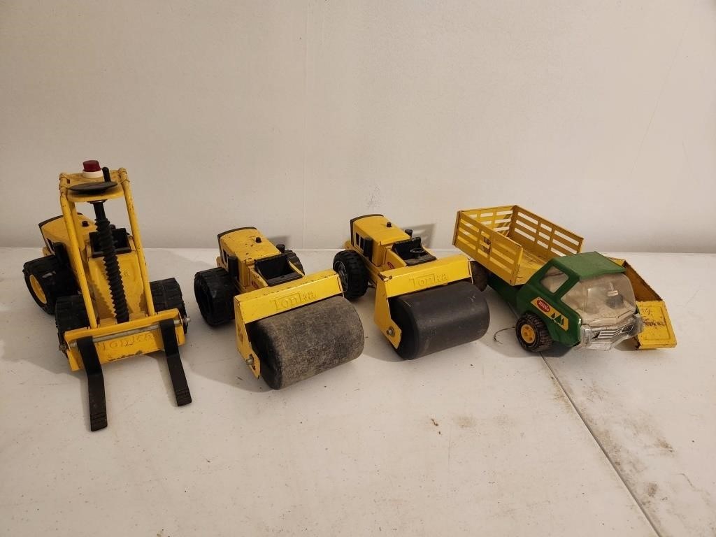 Vintage Tonka Forklift and Rollers