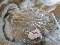 CLEAR GLASS FOOTED CAKE STAND - 11"