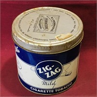 Zig-Zag Mild Cigarette Tobacco Can (Vintage)