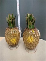 2 New with Tags Pineapple Candle Holders