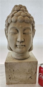 Heavy Budda Head Statue 18" tall