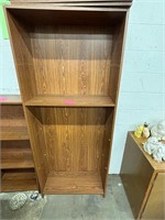 wood bookcase, 3 shelves