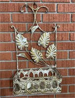 Decorative metal hanging Box/basket  w/leaves