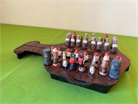 Peruvian Chess Set, 32 Miniature Pottery Figurines