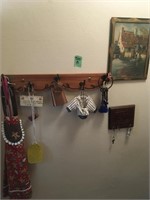 Coat rack & misc items