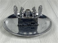 CHROME PINCHERETTE ASHTRAY W SNUFFER HAMILTON