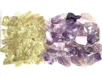 Amethysts & Yellow Crystal Group