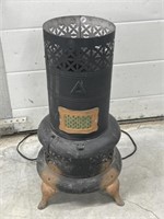 Small Antique Footed Stove Repurposed Into Lamp