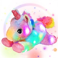 Easfan LED Unicorn Plush Light-up Stuffed Animal w