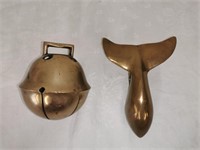 Brass Door Knocker and Sleigh Bell