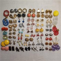 Large Lot Vintage Earrings