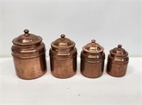 4 Piece Copper Canister Set