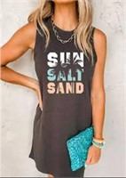 Sun Salt Sand Coconut Tree Tank Mini Dress for