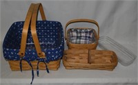 Longaberger Basket lot w/ 1998 12 x 12 x 6.5