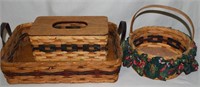 (3) Amish Handmade Woven Baskets w/ Hostetler