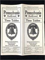 1926 Pennsylvania Railroad Time Tables