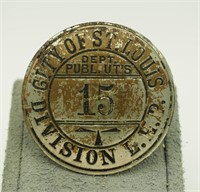 Vtg City St Louis L H P City Utilities Badge No 15
