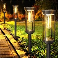 Solar Pathway Lights Outdoor 6 Pack, Bright