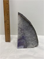 Natural geode book end