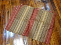 Jewel and earth toned striped fabric