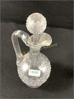 Cut Lead Crystal Decanter & 6 Mini Glasses