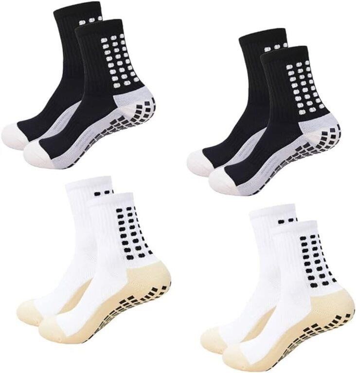 (4 pair, size: 6-11, biege/ white) Men's grip