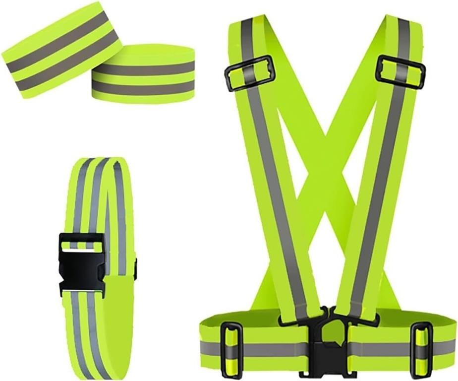 (1 pcs - one size - green) Reflective Vest,