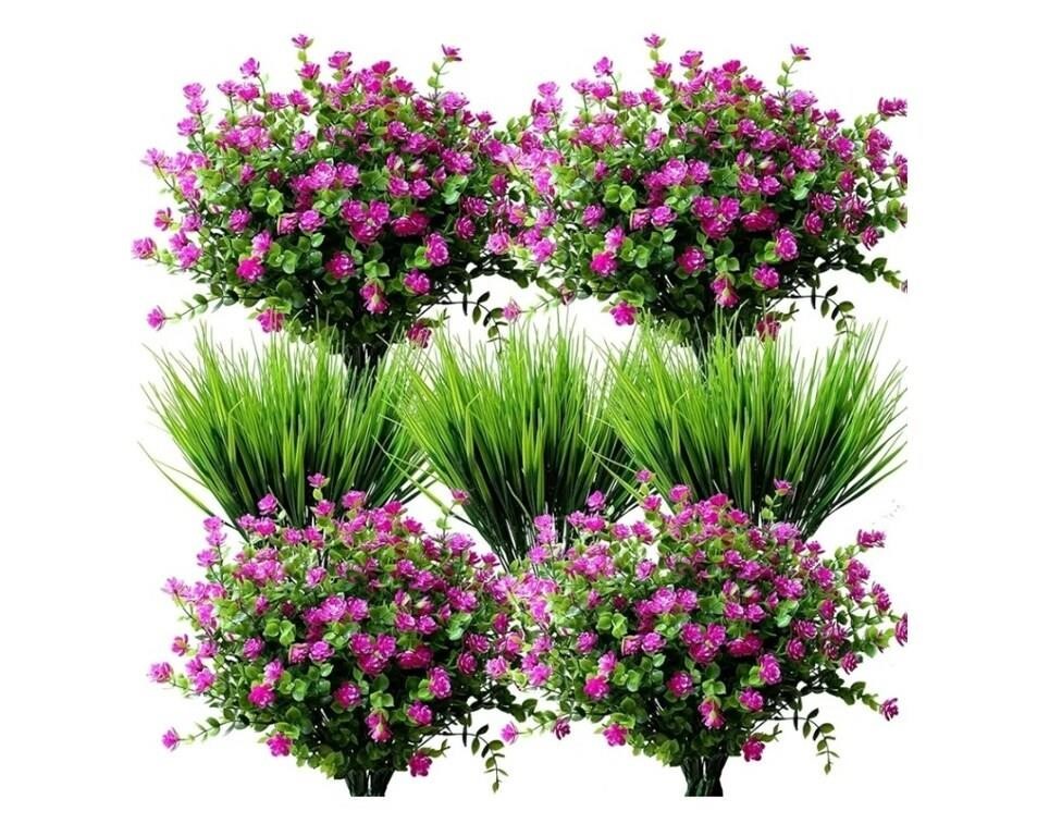 YXYQR 10pcs Outdoors Artificial Flowers Bulk UV