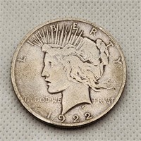 1922-D Peace Silver Dollar