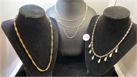 3pc Chain Necklace Lot