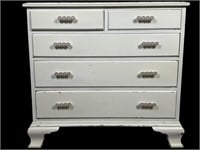 Drexel White Wooden 5 Drawer Dresser