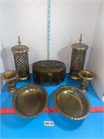 Brass candlestick holders Large Brass Incense