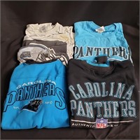 Group of NFL Carolina Panthers shirts/long