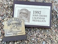 1992 John Deere Desk Calendar Medallion