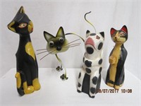 Wood and metal cats