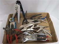 Vise wrenches, pinchers, wire strippers, pliers