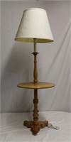 Light oak  base floor lamp 56"H