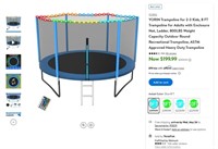 E9321  YORIN 8FT Trampoline, 800LBS Capacity