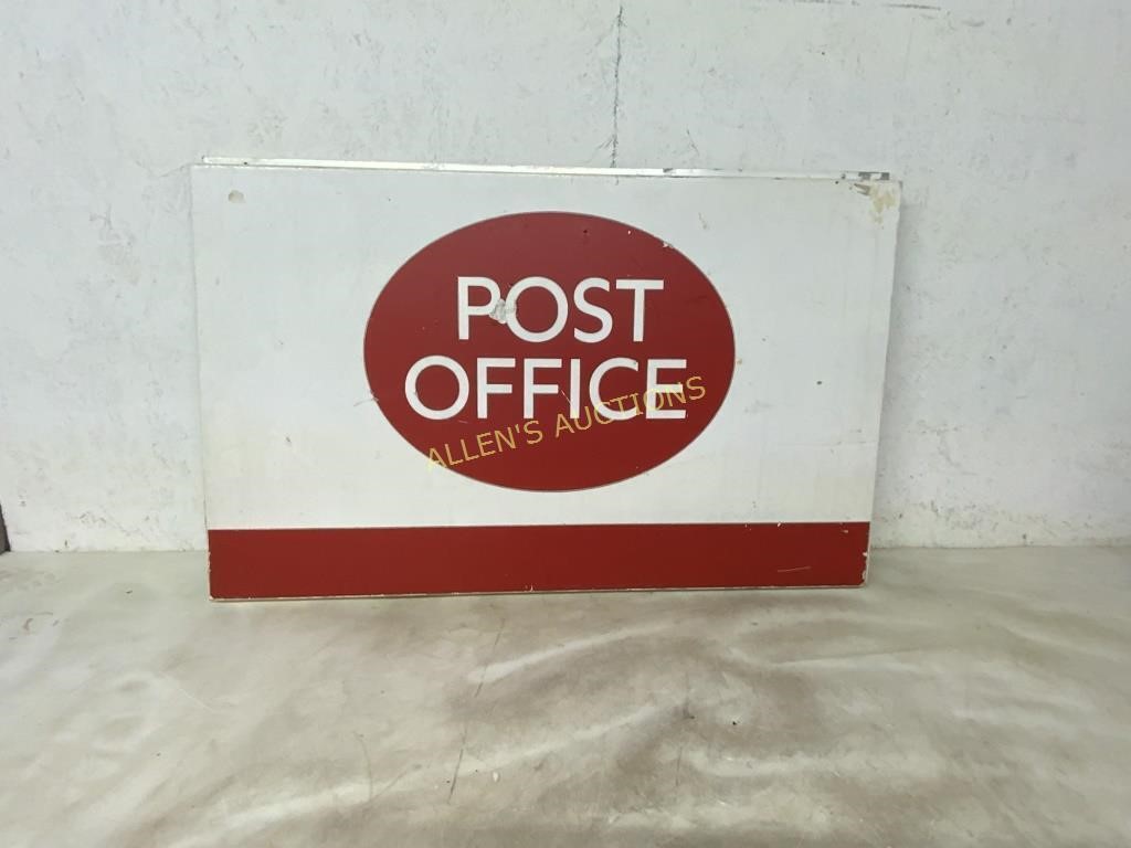 METAL POST OFFICE SIGN