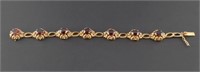 18K Gold Garnet Bracelet