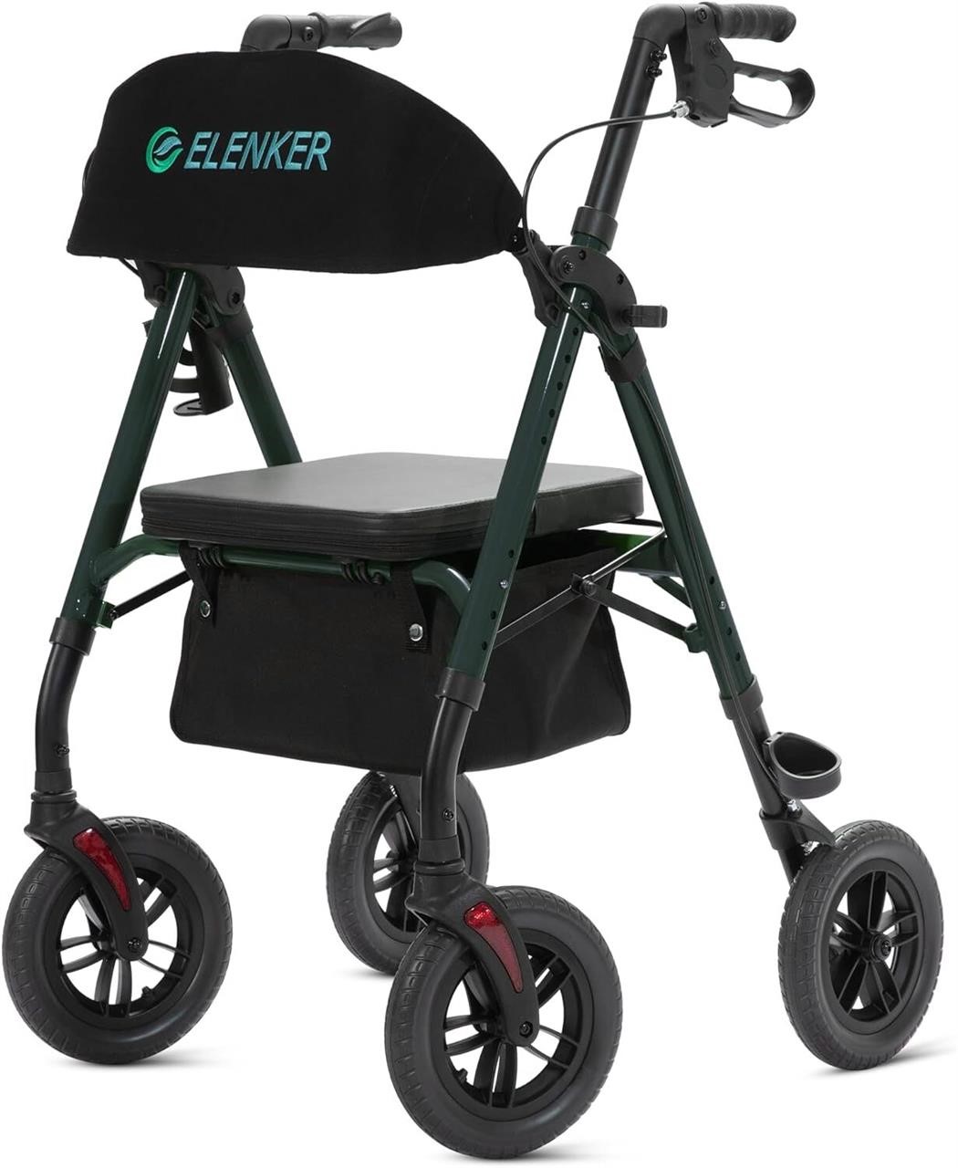 $170  ELENKER All-Terrain Rollator, 10 Wheels