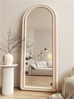 Otlsh Arched Full Length Mirror with Stand,  63"x2