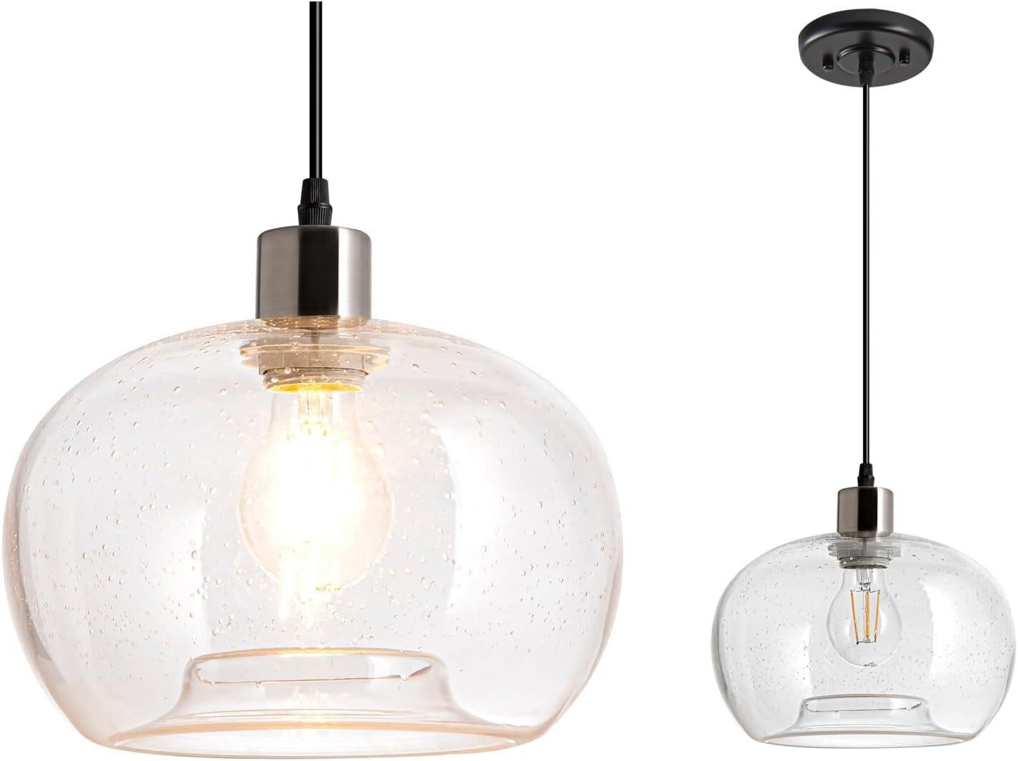 Modern style battery pendant light with remote