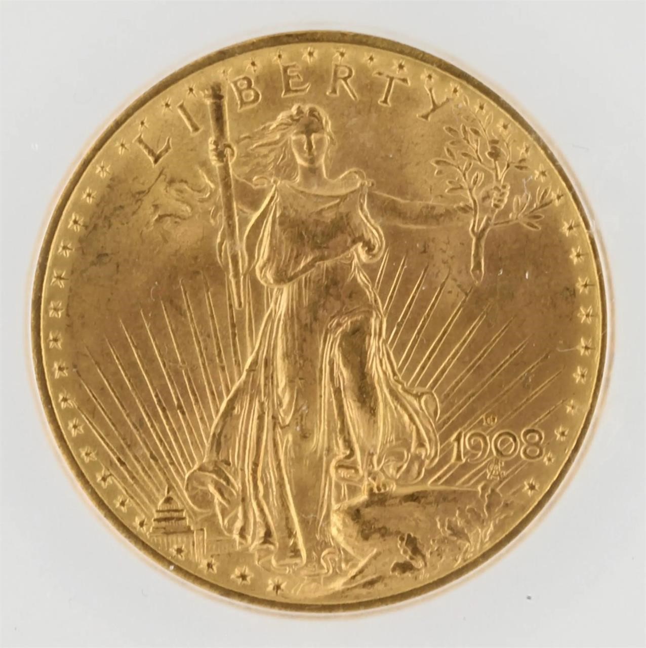 1908-D Saint Gaudens ICG MS65 $20 Double Eagle